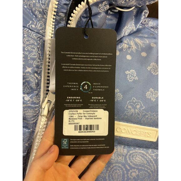Canada Goose x Concepts ‘Blue Bandana’ Crofton Puffer Parka - Picture 7 of 10